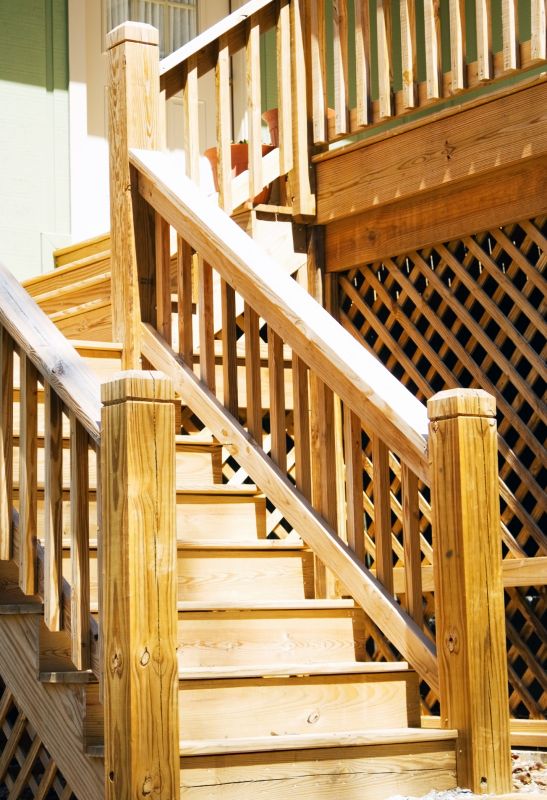 Wood Stair Railing Repair in Kansas City, KS